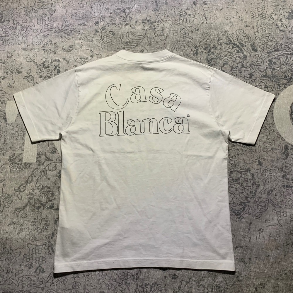 Casablanca Graphic T-Shirt Mens Medium White Excellent Short Sleeve Logo Tee - Picture 2 of 7